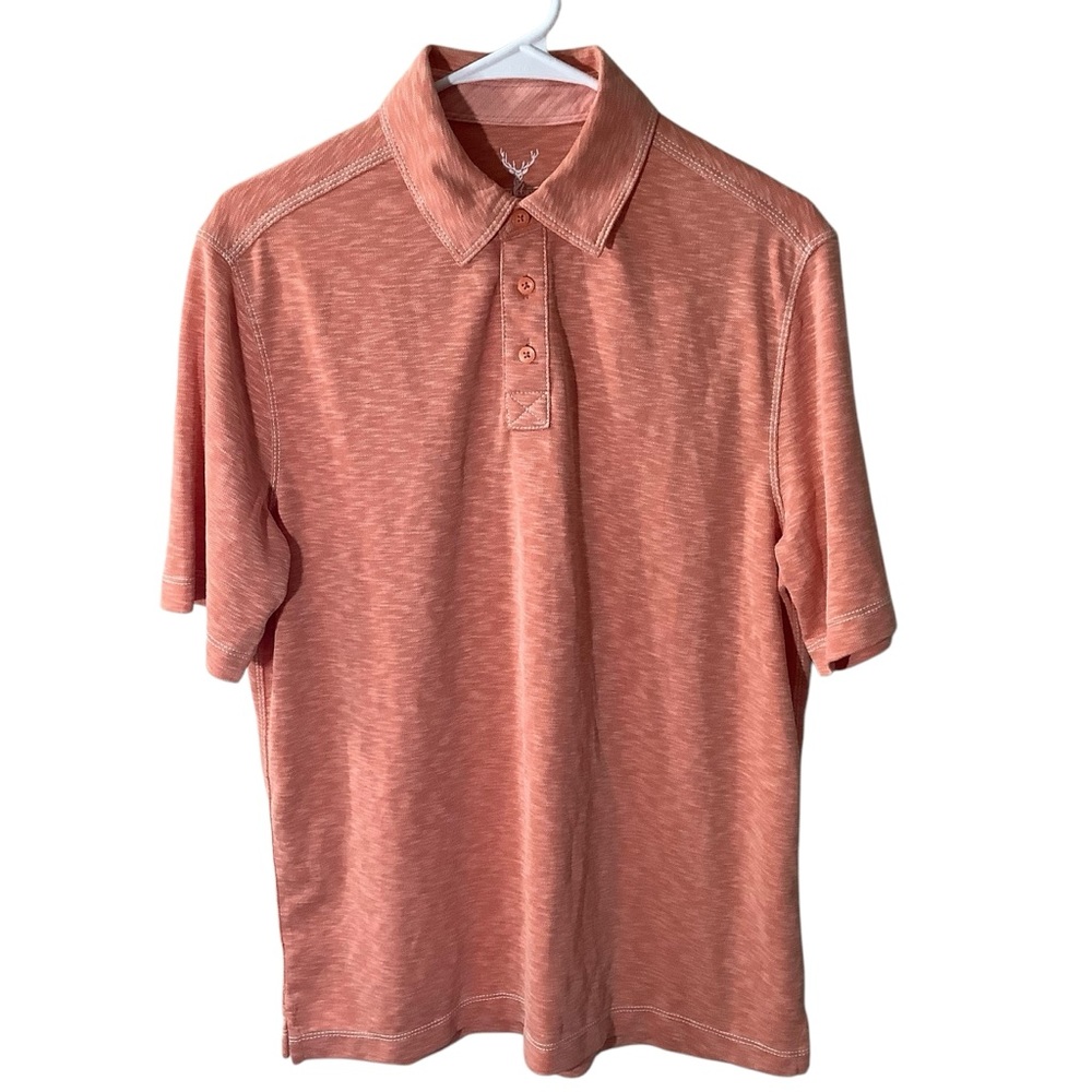 Vibrant Orange Polo Shirt with Short Sleeves